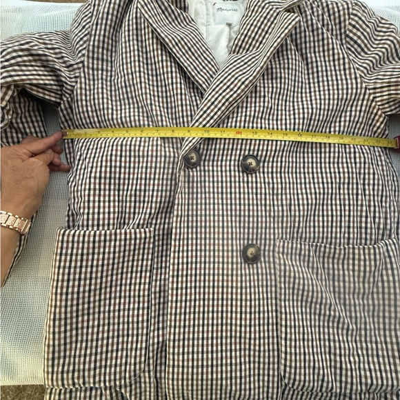 NWOT WOMENS  Checkered Double-Breasted Coat small - Picture 9 of 11